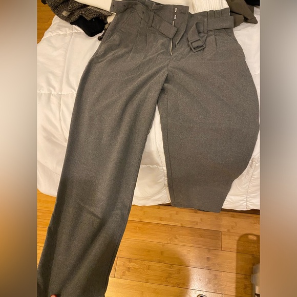 Abercrombie Gray High waist Wool Ankle Pants size M - Picture 2 of 5